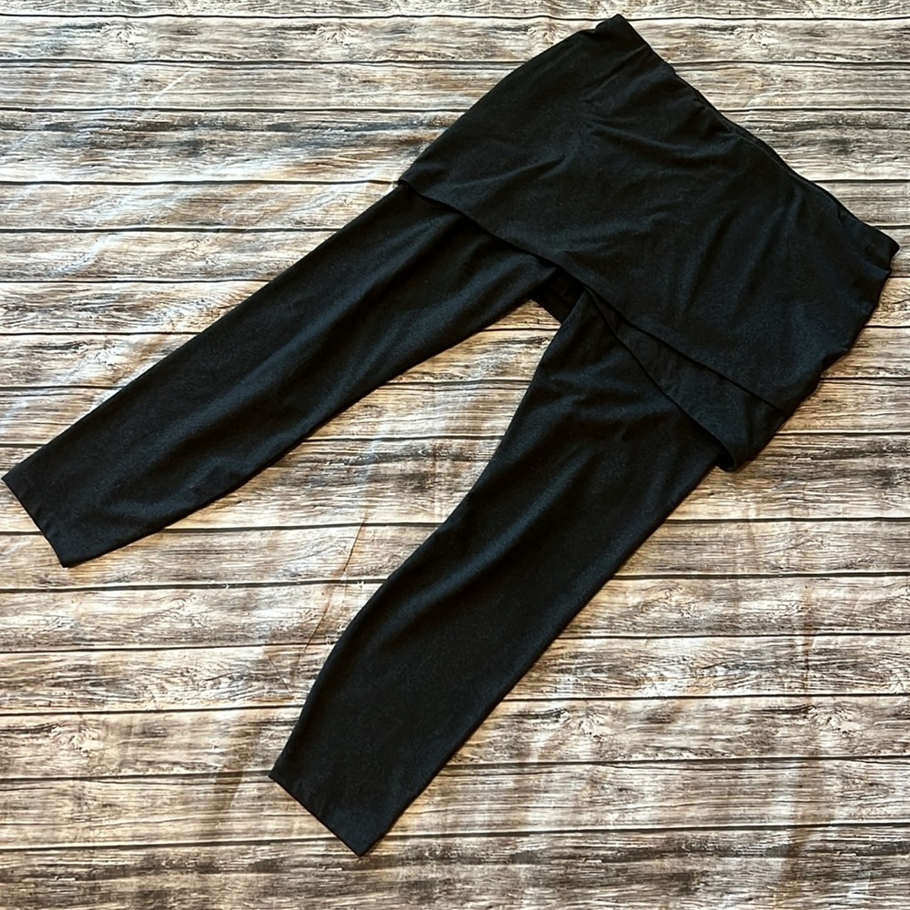 CAbi M'Leggings Charcoal Gray w/Attached Skirt L - Picture 2 of 5